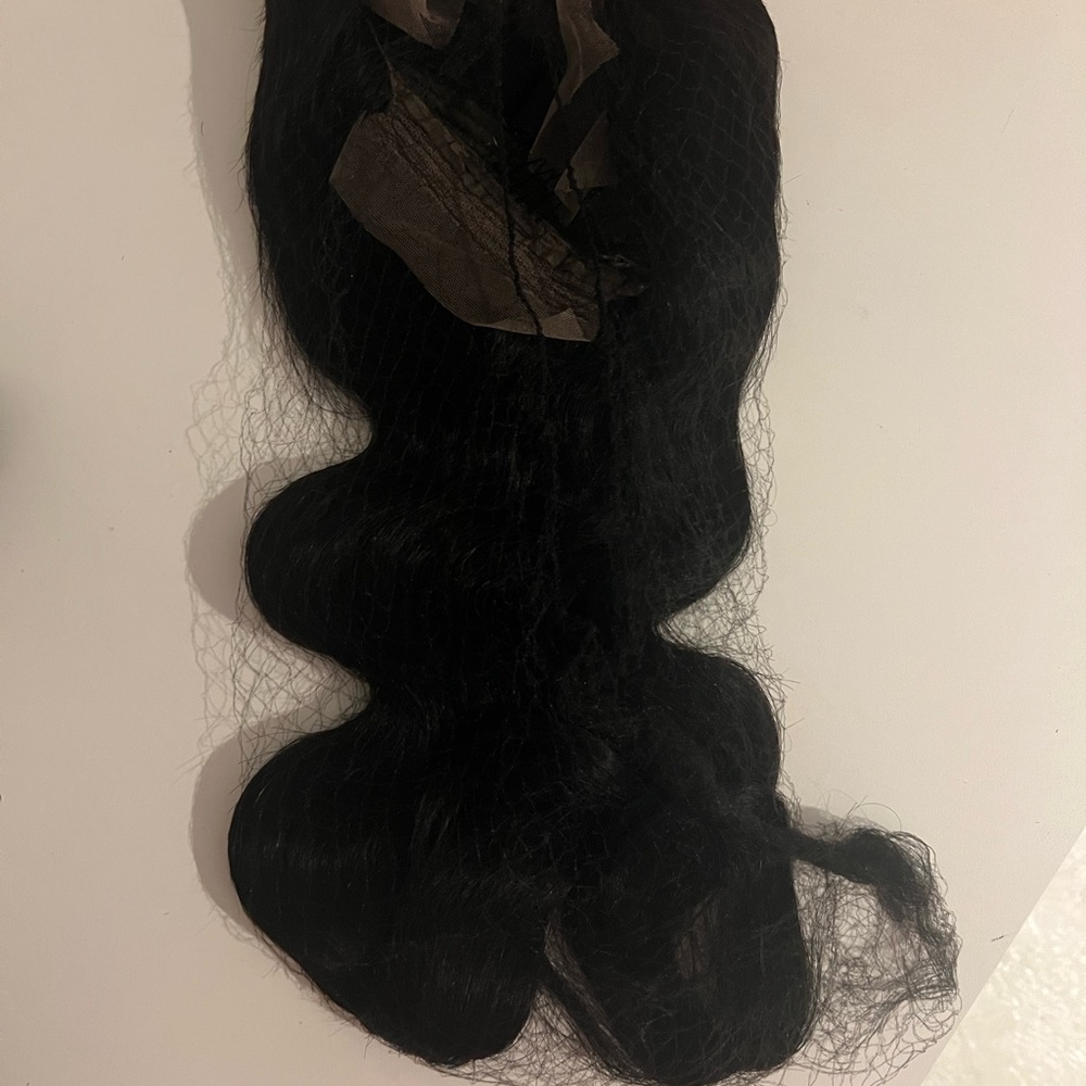 Black human hair wig